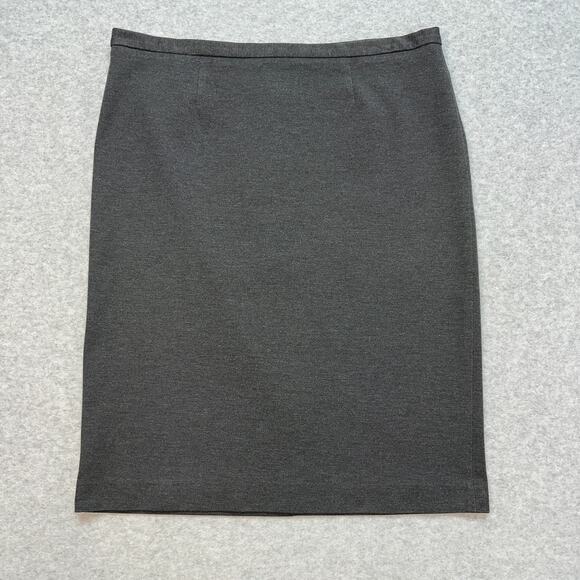 Simply Vera Vera Wang Straight & Pencil Skirt Womens L Gray Knee Length Back Zip - Picture 1 of 6